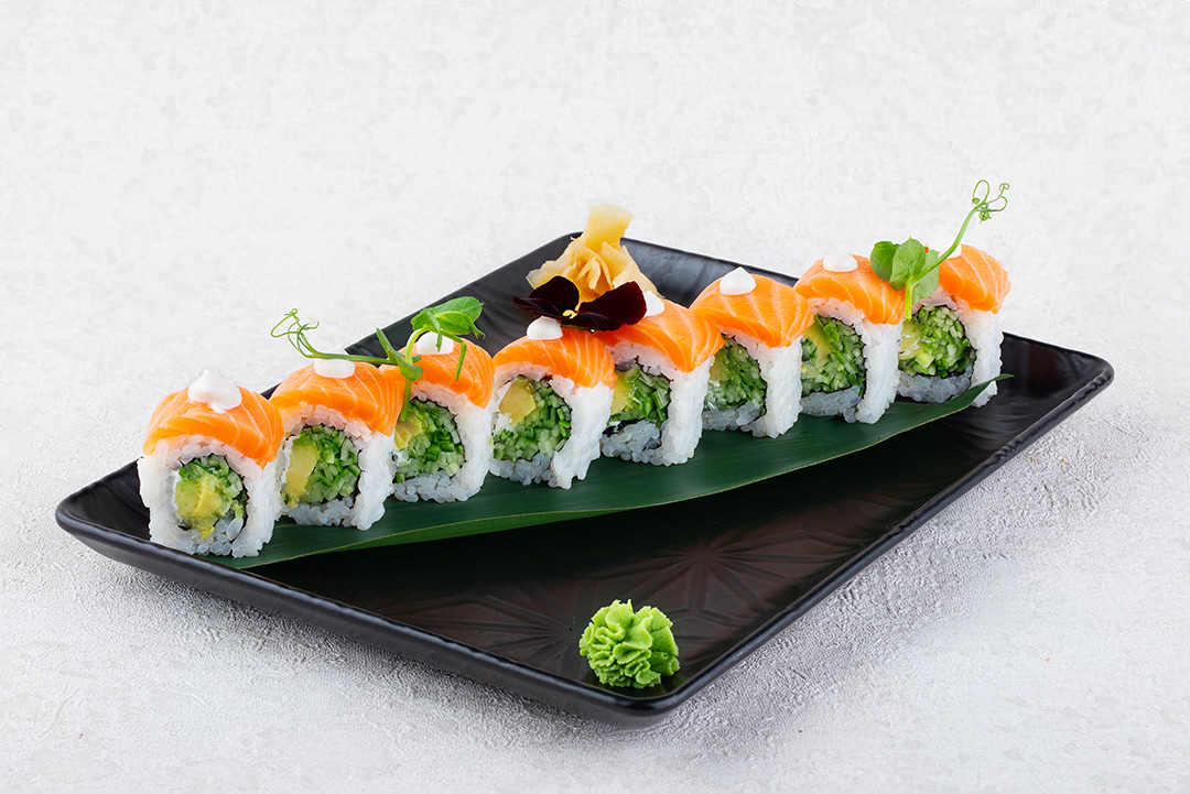 Sushi plate at a LotiPoints restaurant in Istanbul Old City