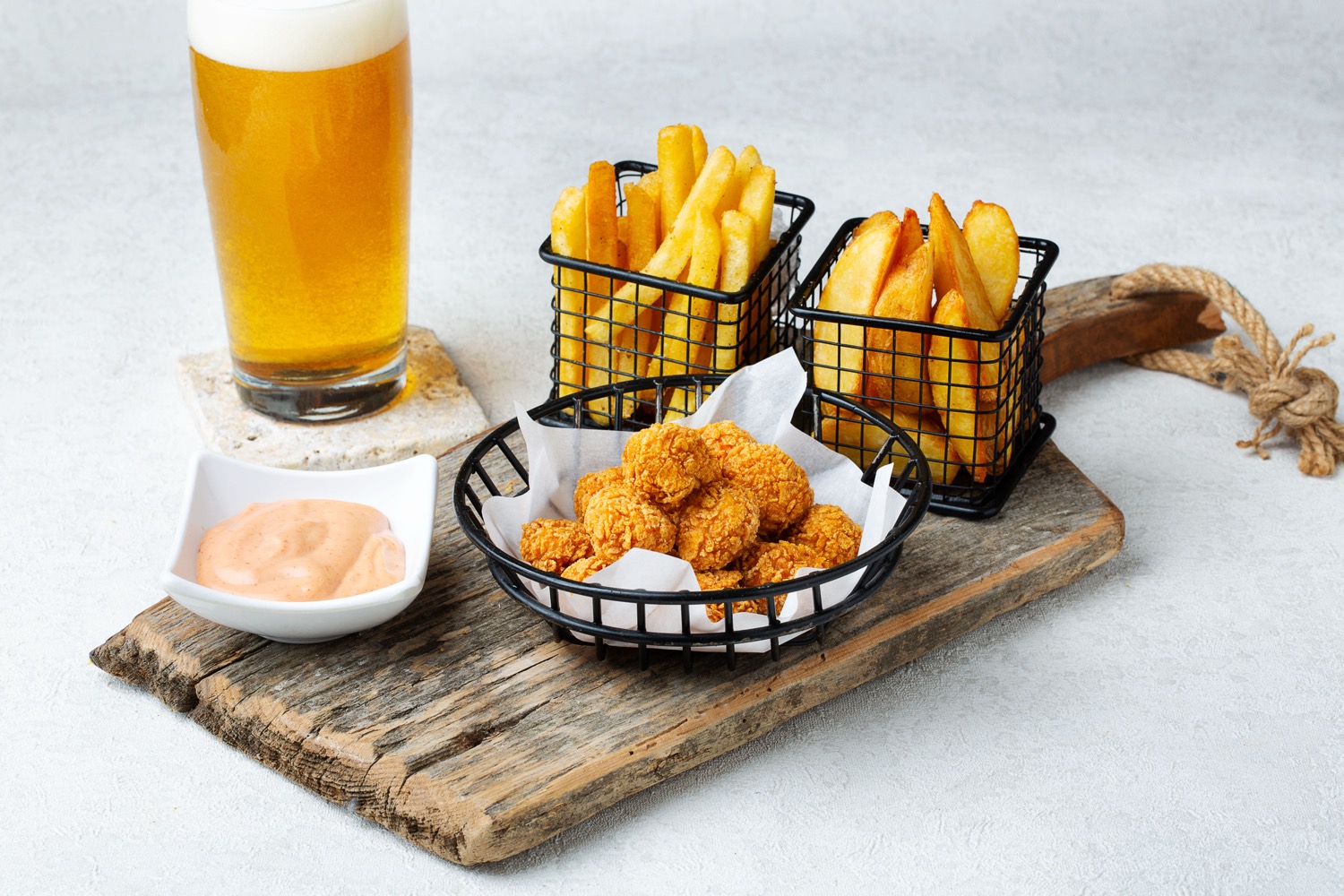 Crispy chicken bites and fries for casual group dining near Sultanahmet